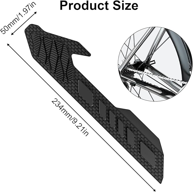 Eagles Mountain Bike Chainstay Protector, MTB Silicone Chain Stay Frame Guard, Road Bicycle Chain Pad for Most Bicycle Protect Your Bike Frame from Scratch by Chain(1 PCS, E211)