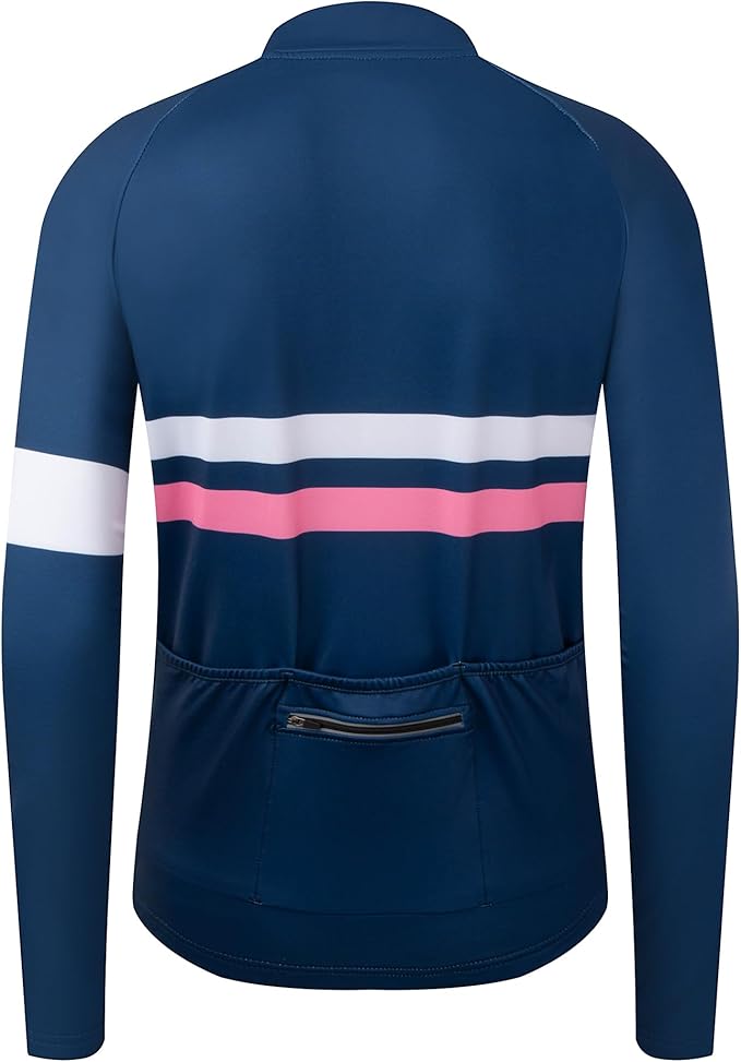 Coconut Ropamo CR Long Sleeve Cycling Jersey Mens, 3+1 Zipper Pockets Bicycle Tops Quick Dry Breathable Biking Shirt