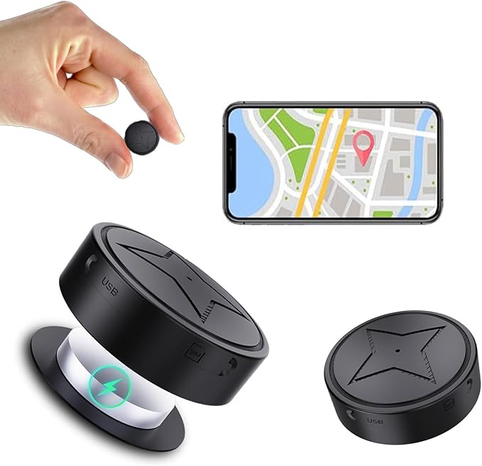 GPS Tracker for Vehicles, No Subscription, GPS Strong Magnetic Vehicle Anti-Lost Tracker, Smallest Locator Real Time, Anti-Theft Micro GPS Tracking Device with Free App, 2026 Upgraded (Model PG12-4)