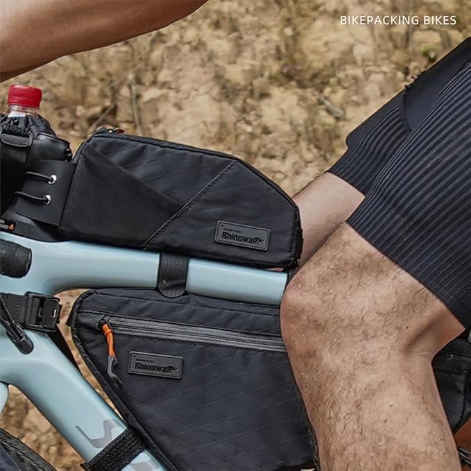 Rhinowalk Bicycle Top Tube Bag Bike Front Frame Bag Waterproof Extra Long Cycling Accessories Upper Pipe Nylon Pouch Pack for Mountain Road Bike