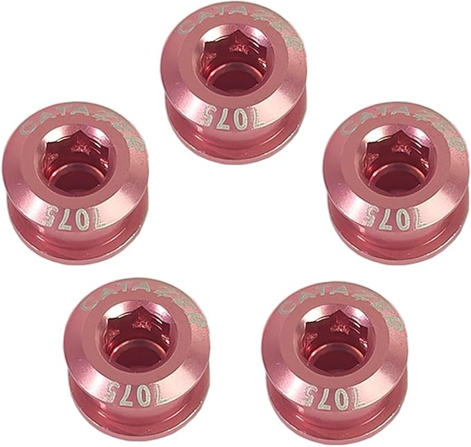5 PCS 7075 Aluminum Alloy Single Chainring Bolts Double Chainring Bolts for Road MTB Bicycle Crankset