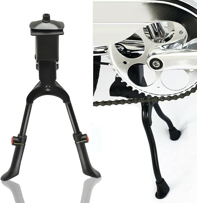 Bicycle Double Leg Kickstand,Center Mount Bike Kickstand,Reinforced Steel Feet Anti Slip, for Mountain Bikes for Road Bikes