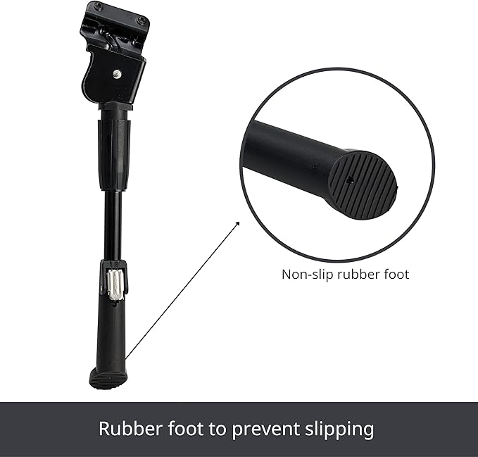 N+1 Bike Kickstand- Rear Mount Adjustable Bicycle Kickstand for 26"-29" Inch Mountain Bike, Road Bike, BMX, MTB, and eBikes (KF54)