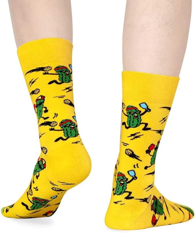 WeciBor Men's Dress Funny Crazy Colorful Novelty Combed Cotton Crew Socks 12 Pack - Size 7-10/10-13/13-15
