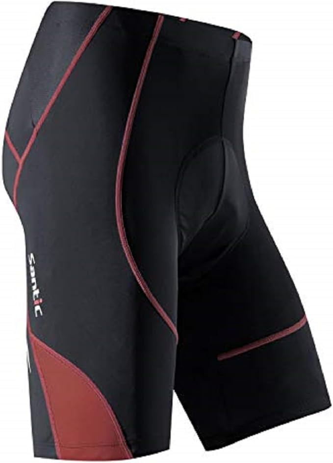 Santic Men's Cycling Shorts Padded Bicycle Riding Pants Bike Biking Clothes Cycle Wear Tights