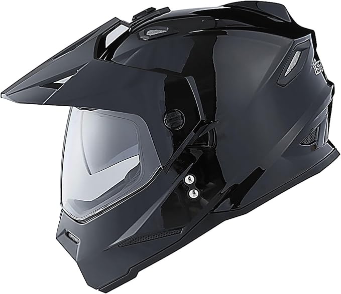1Storm Youth Kids Dual Sport Dual Visor Motorcycle Motocross Off Road Full Face Helmet Matt Black