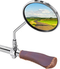 Vintage Bike Mirror - A Pair Metal Bicycle Rearview Mirrors for Handlebars, Classic Cruiser, Electric Bike Side Mirrors, Galvanized Steel Frame for Retro Bicycle Accessories