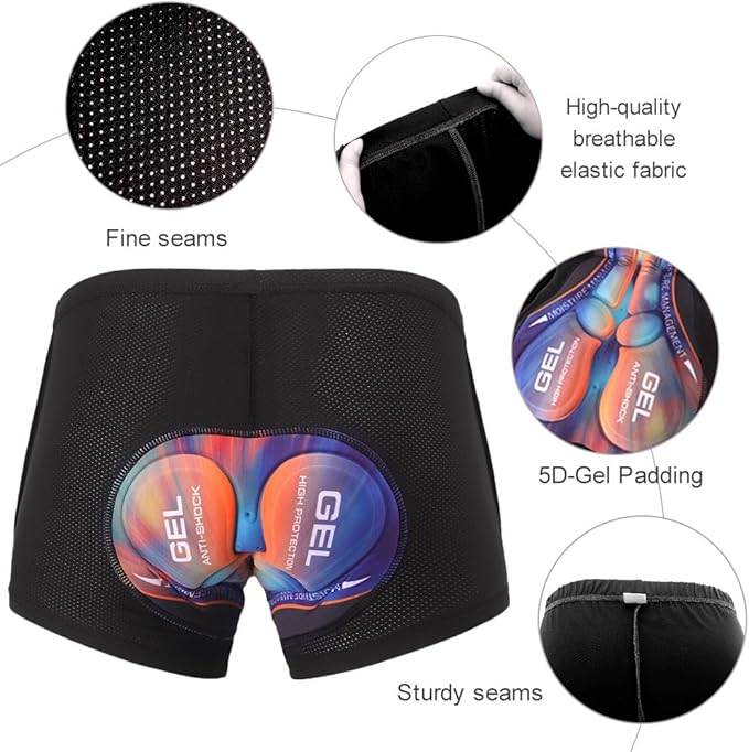 Bike Shorts Men Cycling Underwear MTB Liner 5D Padded Gel Mountain Bicycle Quick-Drying Shockproof Breathable