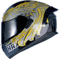 HAX Obsidian Full Face Dual Visor Adult Motorcycle Helmet for Motorbike Street Bike with Pinlock Ready DOT Approved Slayer Gold L