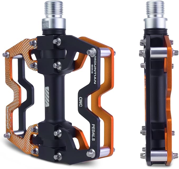 Bike Pedals 9/16" Lightweight Non-Slip Bicycle Platform Pedals - Fits Most Adult Bikes & Mountain Bikes &MTB, Road Bikes and Slip-Resistant Design