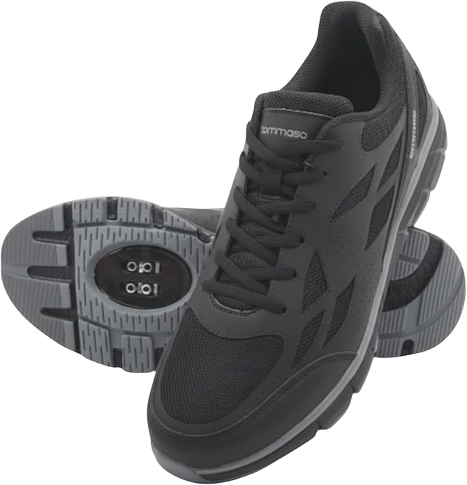 Tommaso Men's Indoor Cycling Shoes – SPD Compatible – Pre-Installed Cleats – Road, Gravel & Spin Bike Shoes – Walkable Design
