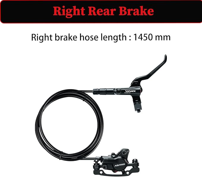 RUJOI Bike Disc Brake Kit, Hydraulic Disc Brake Set with Aluminum Oil Pressure Caliper and Full Aluminum Alloy Bicycle Brake Lever, 2 pcs 180mm Rotor, Pad Adjuster for Road Bike, Mountain Bike.
