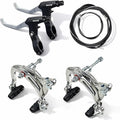 CYSKY Bike Brakes Set, Front and Rear C-Type Brakes Calipers, Include Inner and Outer Cables and Bike Brake Levers Kit for MTB Road Bicycle