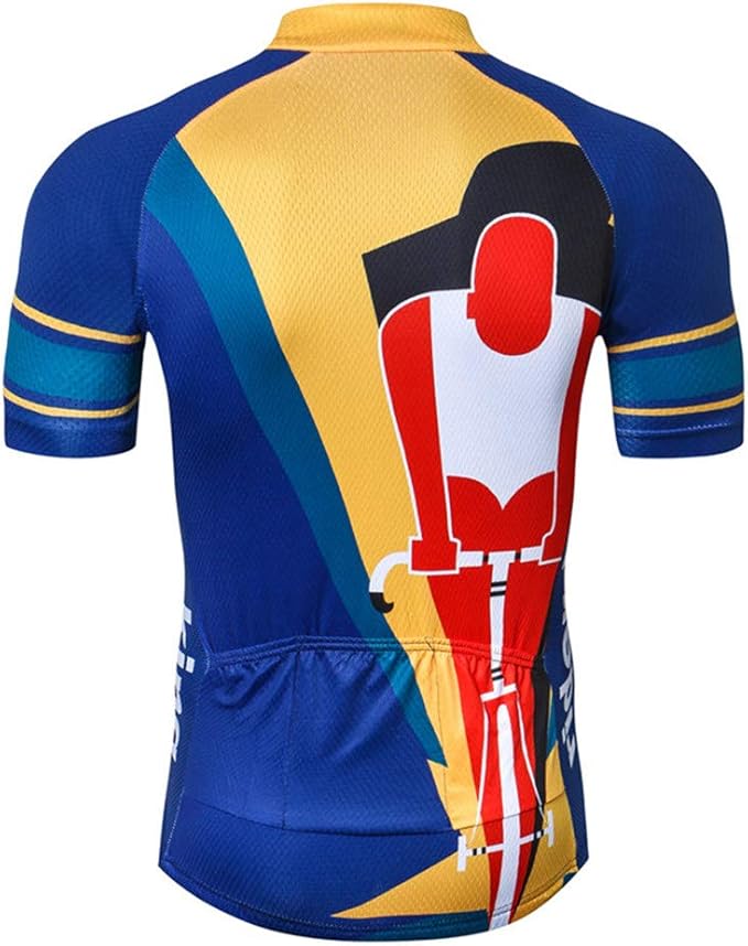 JPOJPO USA Cycling Jersey Men Road Bike Shirt Summer Biking Tops Short Sleeve Bicycle Clothes Cycle Wear Breathable