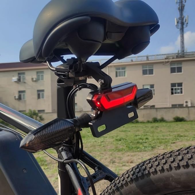 Ebike Light Kit with Front and Rear Lamps Flashing Turn Signals and Brake Indicators Waterproof for Tricycle and E-Bike 36V/48V/52V