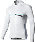 Santic Cycling Jersey Men's Long Sleeve Bike Reflective Full Zip Bicycle Shirts with Pockets