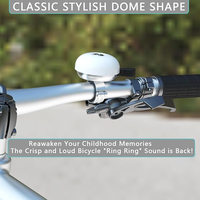 Greallthy Bike Bell Classic Bike Bells for Adults Kids, Bicycle Bell for Handlebars Adult, Loud Sound Beach Cruiser Mountain Bike Bell Accessories.
