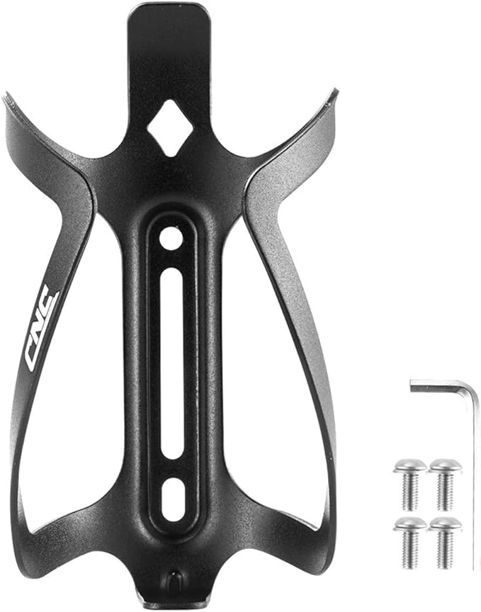 CNC Bike Water Bottle Holder, 2-Pack Bike Water Bottle Cage for Road Bike/Mountain Bike，Black