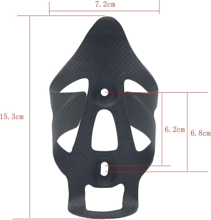 Water Bottle Cage, 3k Matte Full Carbon Fiber Lightweight and Strong Bicycle Water Bottle Holder Bike Cages Brackets - 2 Pcs