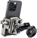 Lamicall Motorcycle Phone Mount Holder - [All Metal] [Anti Shake] [1s Lock] Bike Phone Holder Handlebar Clamp, Bicycle Cell Phone Mount, for iPhone 17 Pro Max, 16 15 14, Galaxy, 4.7-7.2" Phones, Gold