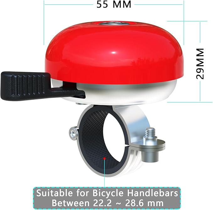 Greallthy Bike Bell Classic Bike Bells for Adults Kids, Bicycle Bell for Handlebars Adult, Loud Sound Beach Cruiser Mountain Bike Bell Accessories.