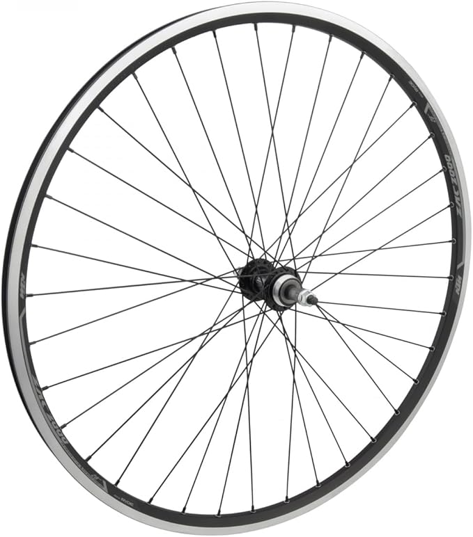 700C/29in Alloy Hybrid Bike Wheel - RYDE Zac2000 Double Wall Rim, Compatible Hub, 36 Spokes, 14G Black Spokes, 135mm Axle, Lightweight, Durable, Tubeless-Ready for Commuter, Gravel, and Comfor