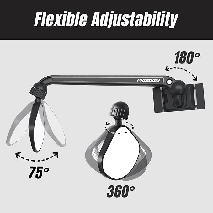 Bike Helmet Mirror for Cycling- 360° Adjustable and Rotatable Safe Rearview Mirror for Bicycle Riding Accessories and Other Outdoor Activities, Easy to Install