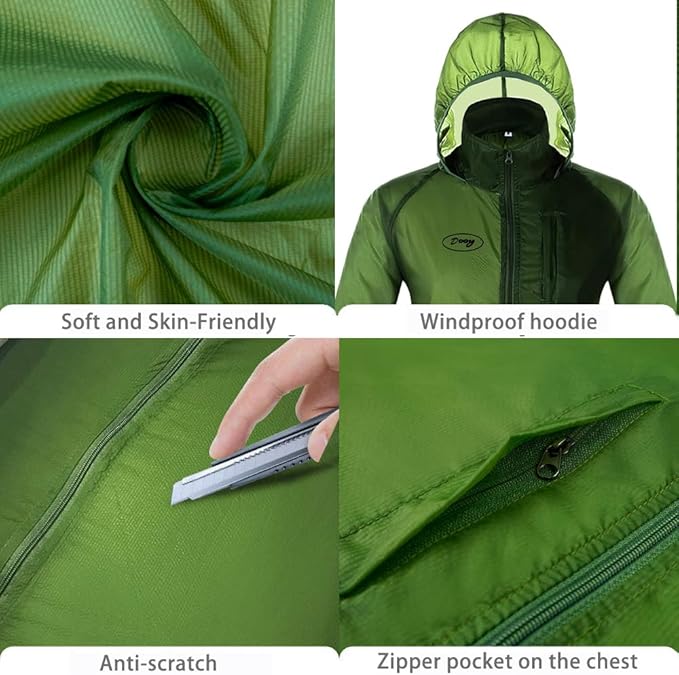 Sun Protection Jacket Ultra Light Thin Breathable Packable Outdoor Cycling Jacket Hoodie Skin Clothing for Men & Women