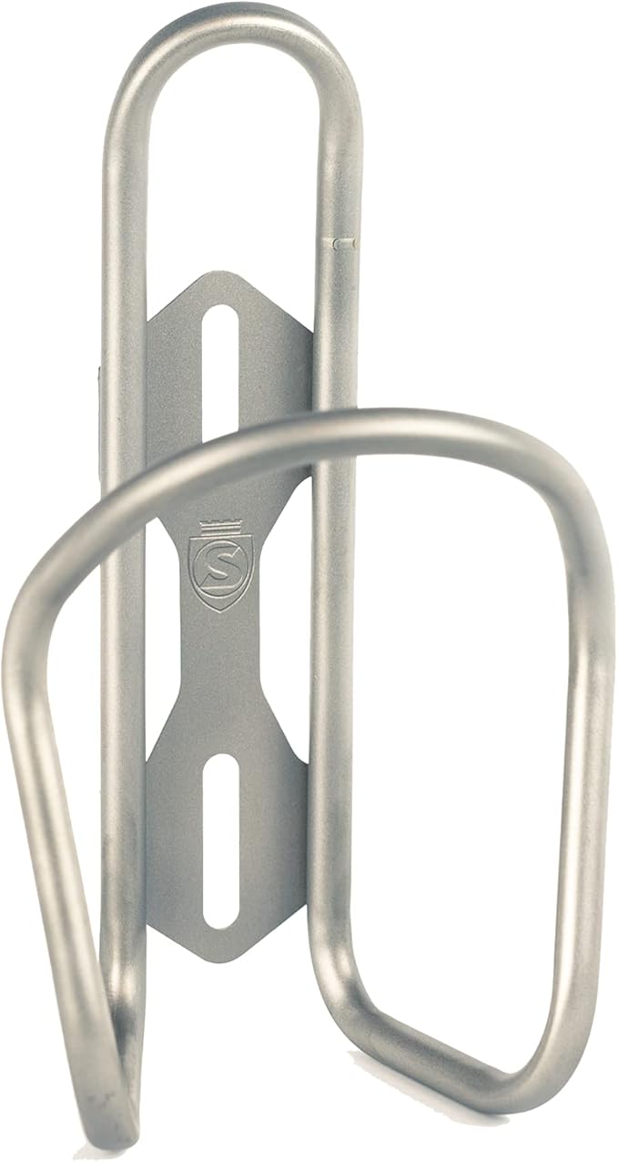 SILCA Sicuro Titanium Water Bottle cage | Cages for Bike with 21mm Fore/AFT Adjustment | Lighter Than Steel and Stronger Than Carbon and Alloy 30g | Hand Bent and Laser Welded in Indiana | USA Made