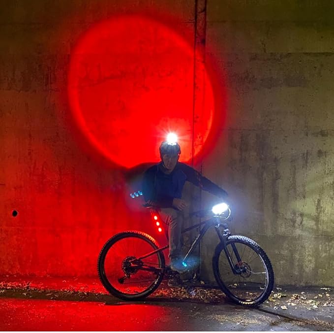 Brightside Bike Helmet Light. 360 Degree 3 in 1 Bright Safety Light for All Cyclists. Dual Front & Rear. 43 Hour Runtime. Easy Fitting to Most Helmets. 7 Modes, Waterproof & Rechargeable
