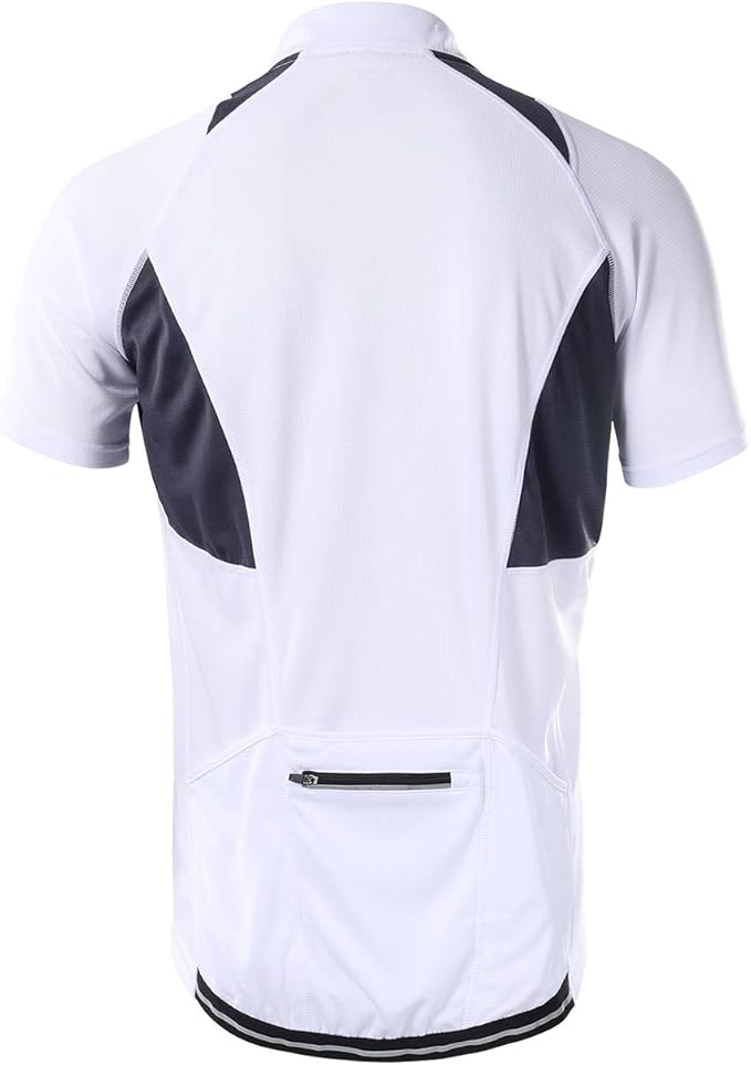 BERGRISAR Men's Half Zipper Cycling Jersey Short Sleeves Bike Bicycle Shirts with Zipper Pocket Quick-Dry Breathable BG060
