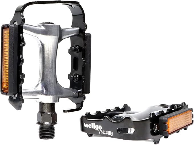MOHEGIA Bike Pedals,Mountain Bicycle Pedal Sets,9/16 Compatible, Non-Slip Aluminum Allow Replacement for BMX MTB-Pair