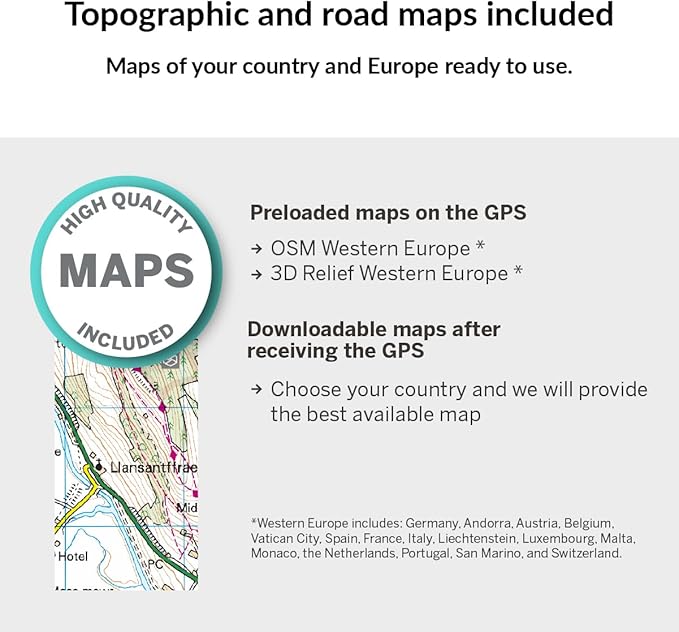 TwoNav Terra (32 GB) + Maps Included, GPS Bike Computer with 3.7-inch Wide Screen for Mountain, Hiking, MTB, Bicycle