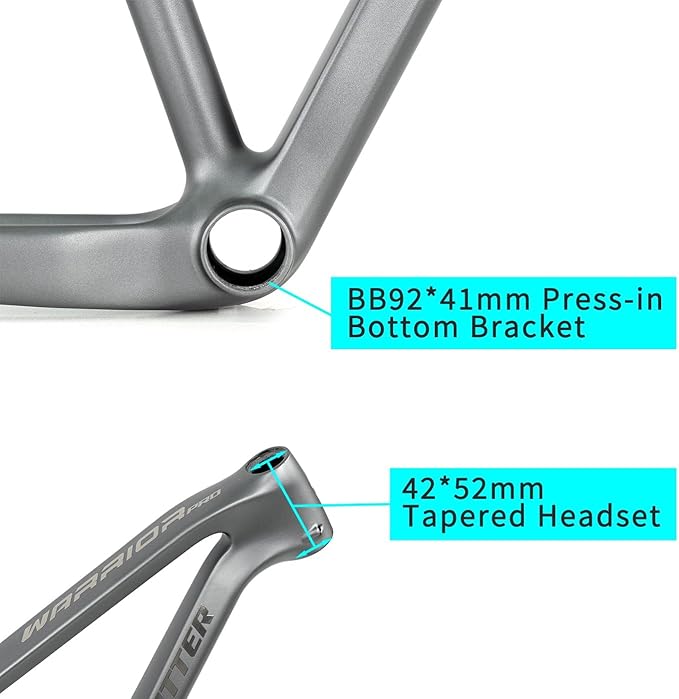 27.5/29er Carbon Fiber Mountain Bike Frame 15"/17"/19" Disc Brake XC Hardtail Frames Thru Axle 12x148mm Boost Frameset Max 2.35" Tire
