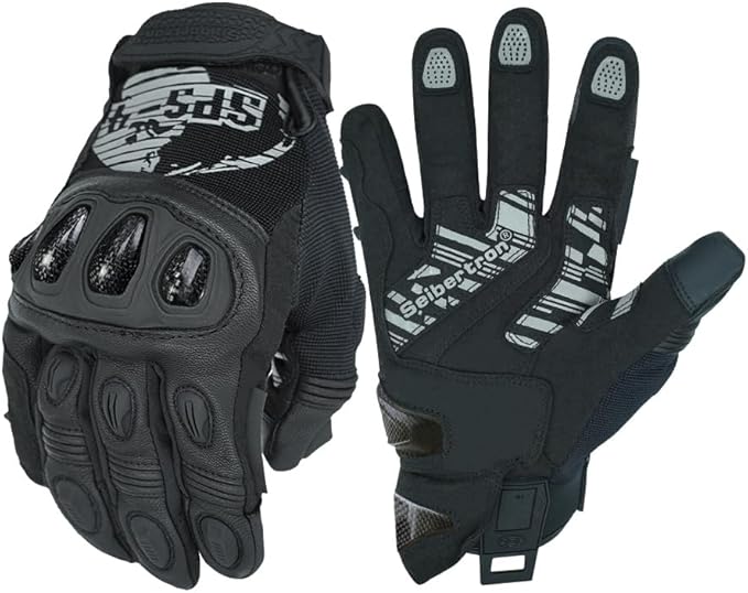 Seibertron SPS Series Touchscreen Motorcycle Motocross BMX ATV MTB Bicycle Cycling Full or Half Finger Gloves Adult and Youth