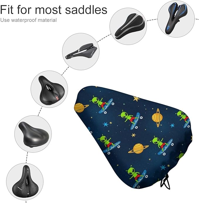 Adjustable Exercise Bike Seat Cover, Soft Cushion Indoor Outdoor Dust Resistant Protection