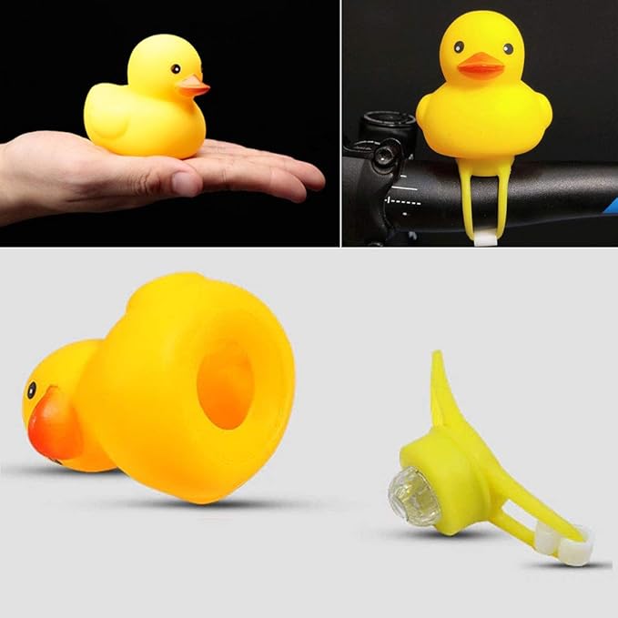 GARASANI Duck Bike Bell, Rubber Duck Bicycle Accessories, Bicycle Horns Mountain Bike Handlebar Light Bicycle Accessories