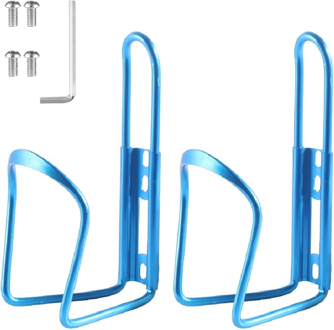 Alloy Aluminum Lightweight Bike Water Bottle Holder - 2 Pack for MTB & Road Bike