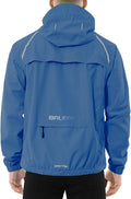 baleaf Men's Rain Jacket Waterproof Windbreaker Raincoat Running Cycling Hiking Gear Hood Lightweight Reflective Packable