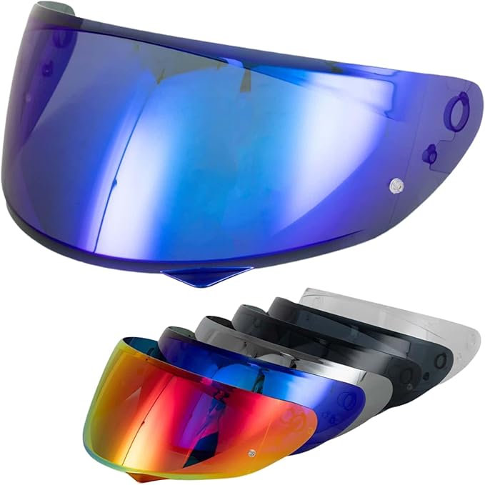 HJ-34P Visor Shield Replacement,HJC C10 Motorcycle Helmet Visor Compatible with HJ-34P HJC C10 UV Protection (Revo Deep Blue)