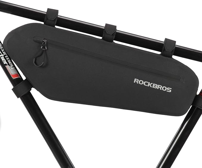 ROCKBROS Bike Frame Bag Waterproof Bike Triangle Bag Bicycle Under Top Tube Bag Corner Pouch Storage Bag Approx. 4 Litres for Cycling Accessories