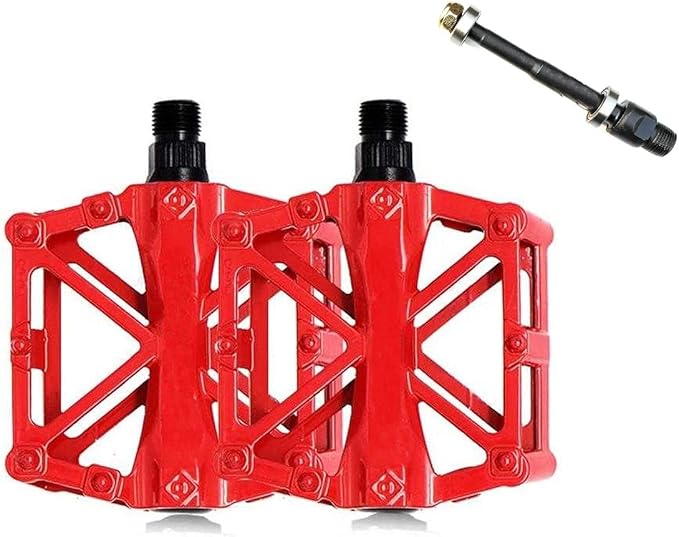 Free-fly Bicycle Pedal - Aluminum Bearing Bike Pedals with 16 Anti-Skid Pins - Lightweight Platform Pedals - Universal 9/16" Bike Pedal for Mountain BMX MTB Road Bike