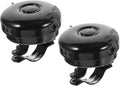 2pcs Vintage Bike Bell for Road Bikes Multi-Function Anti-Loss Ringing Bells Black Metal for Handlebars Practical Cycling Accessory for Adults