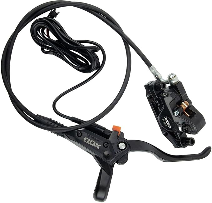 E-Bike Hydraulic Disc Brake Set Electric Power Control Shifter, Aluminum Front 140/160mm Rear 160/180mm Brake Rotors, Left/Right-Front/Rear Braking Direction for Scooter and Motorcycle(Left Rear)