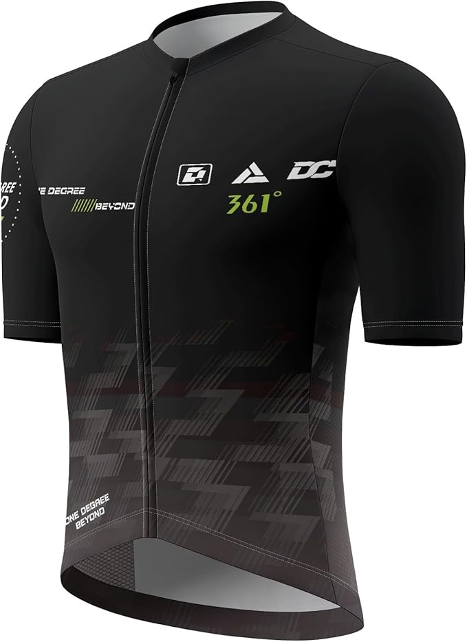 Men's Cycling Jersey Short Sleeve Breathable Quick Dry Bike Shirt Lightweight MTB Road Bicycle Jersey Full Zip 3 Rear Pockets