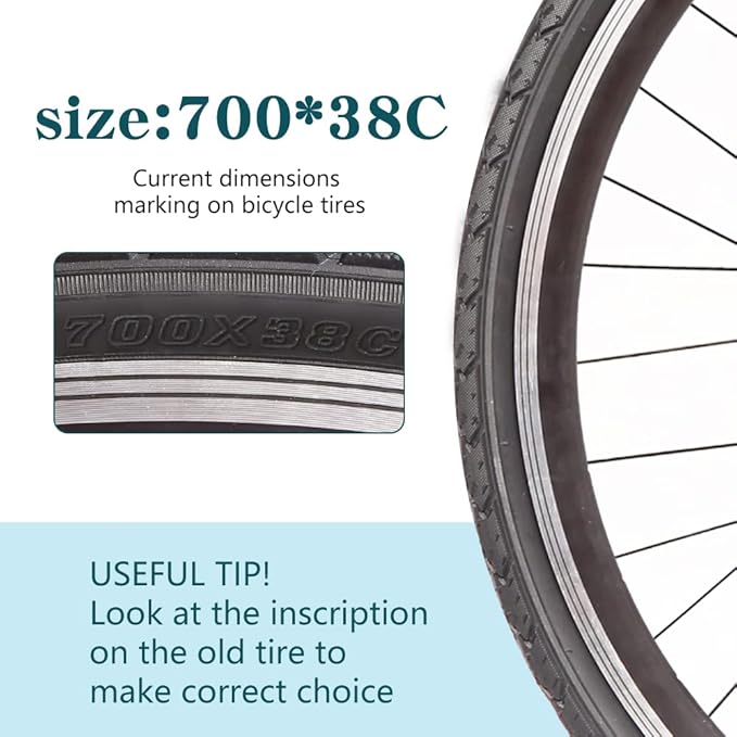 2 Pack 700x23C/25C/28C/35C/38C Bike Tires Plus Bike Inner Tubes Presta Valve 48mm or Schrader Valve 48mm Foldable Replacement Tires for Road Bicycle