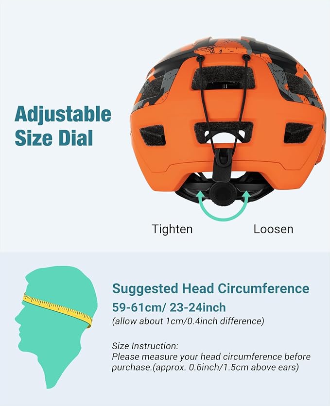 Favoto Adult Mountain Bike Helmet for Men & Women, Magnetic Buckle MTB Helmet with Removable Visor, Lightweight for Commuting & Off-Road Cycling