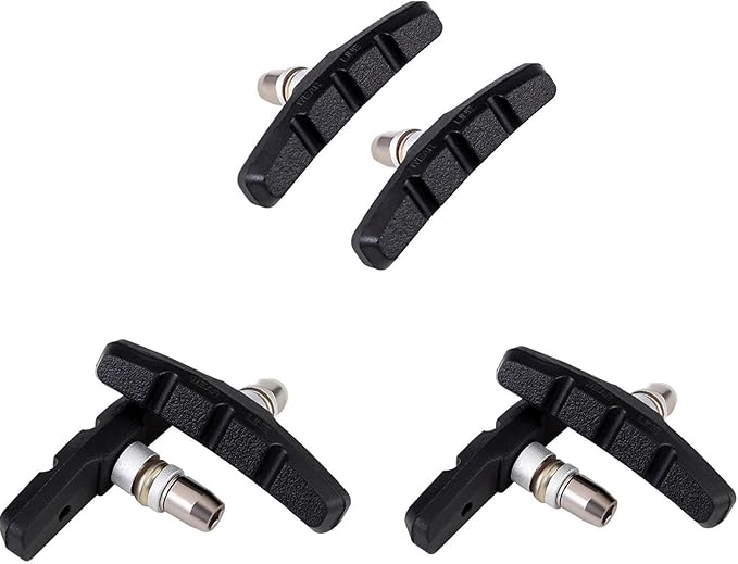 Bike Brake Pads Set, 3 Pairs Black Bike Brake Pads, Professional V-Brake Blocks for Mountain & Road Bicycles, 70mm for MTB Mountain Bicycle Universal V-Brake Blocks