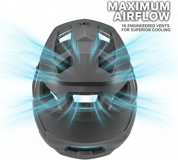 BATFOX Mountain Bike Helmet for Men Women Adults MTB Cycling Bicycle Helmet for Adjustable and with Visor