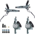 BUCKLOS IIIPRO IV2 MTB Hydraulic Disc Brake Set, 2 Piston Left Front 850mm Right Rear 1550mm Aluminum Alloy Levers Calipers for Mountain Bike/Ebike/Folding Bike/Fat Bike